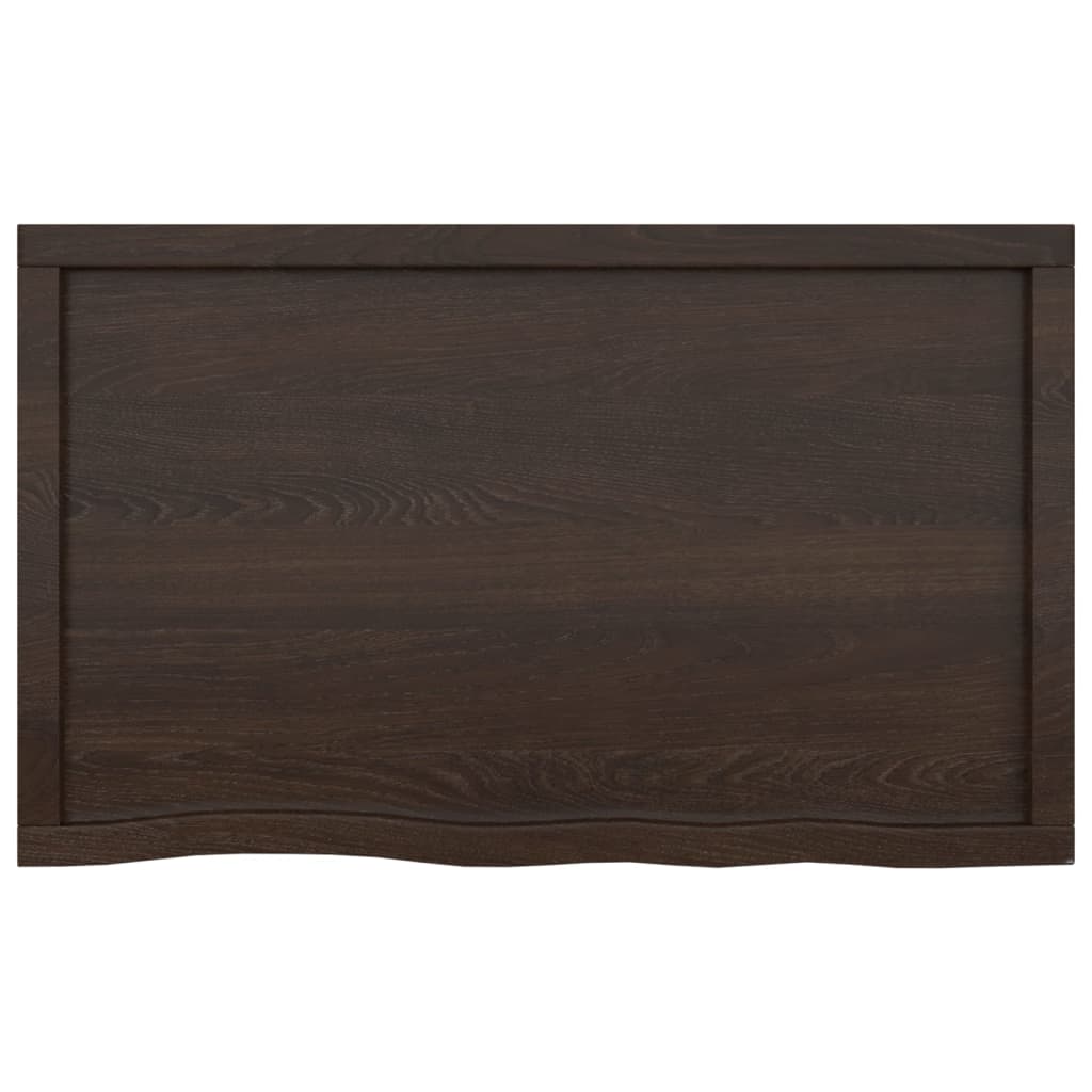 Bänkskiva badrum 100x60x(2-4) cm behandlat massivt trä