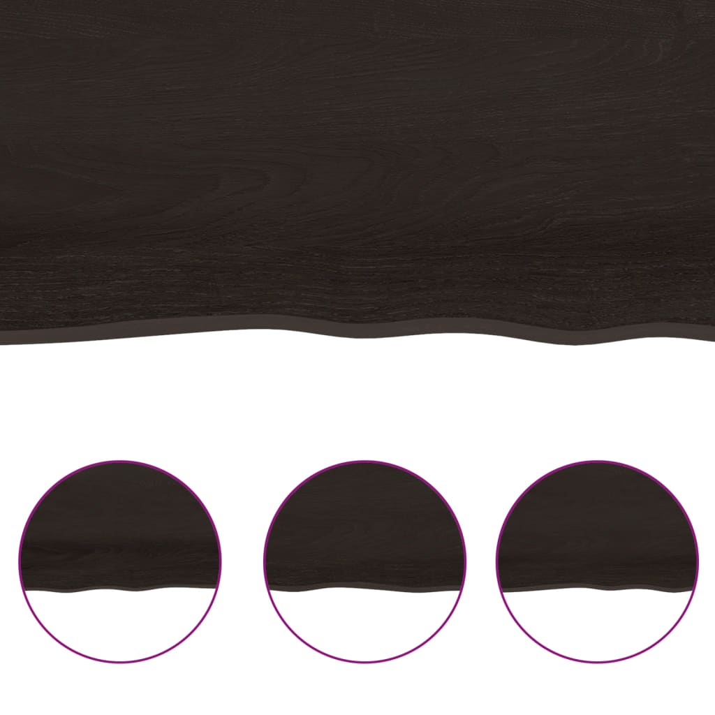 Bänkskiva badrum 100x60x(2-4) cm behandlat massivt trä