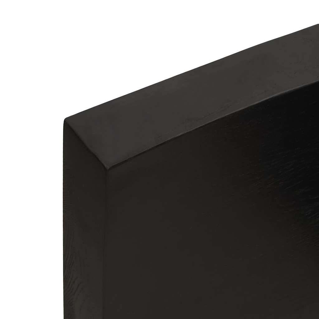 Bänkskiva badrum mörkbrun 100x60x(2-6) cm behandlat