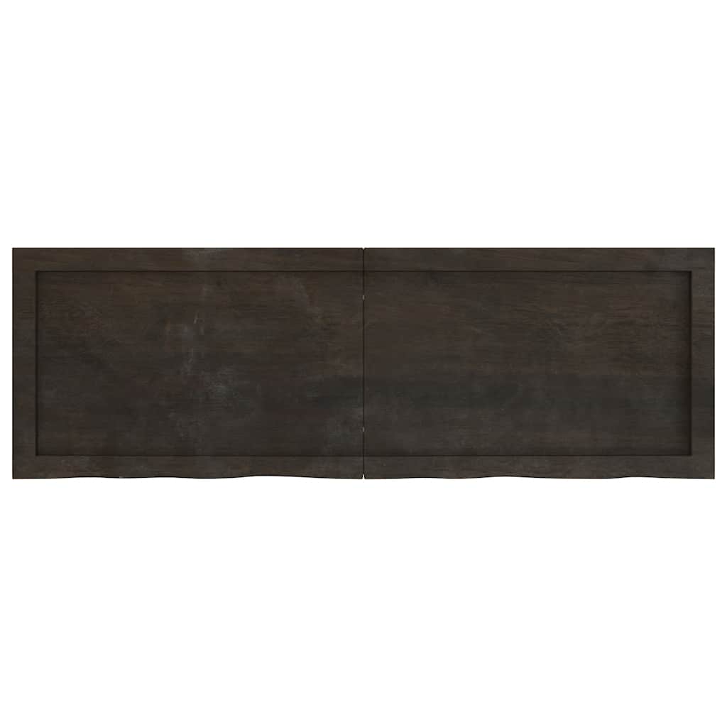 Bänkskiva badrum 120x40x(2-6) cm behandlat massivt trä