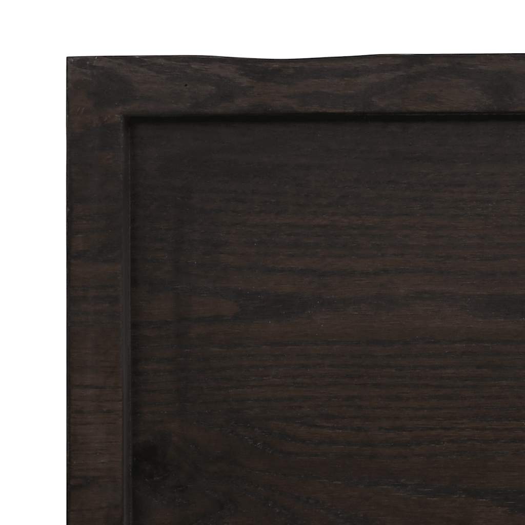Bänkskiva badrum mörkbrun 120x60x(2-4) cm behandlat