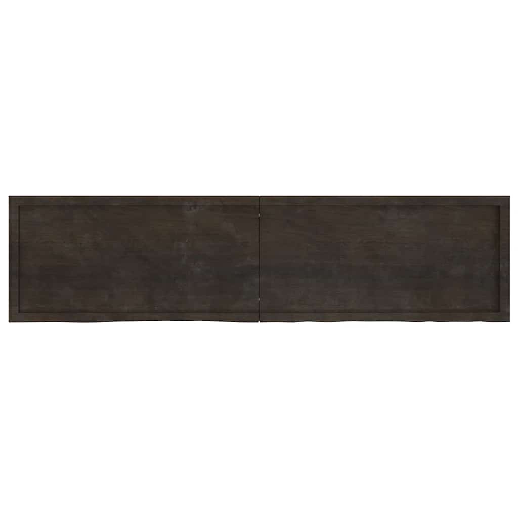 Bänkskiva badrum 200x50x(2-4) cm behandlat massivt trä