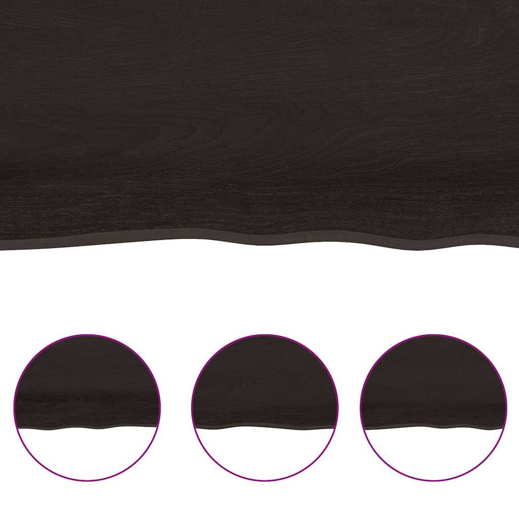 Bänkskiva badrum 200x50x(2-4) cm behandlat massivt trä