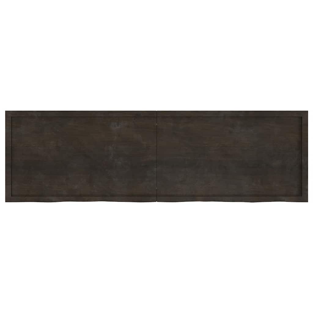 Bänkskiva badrum 200x60x(2-4) cm behandlat massivt trä