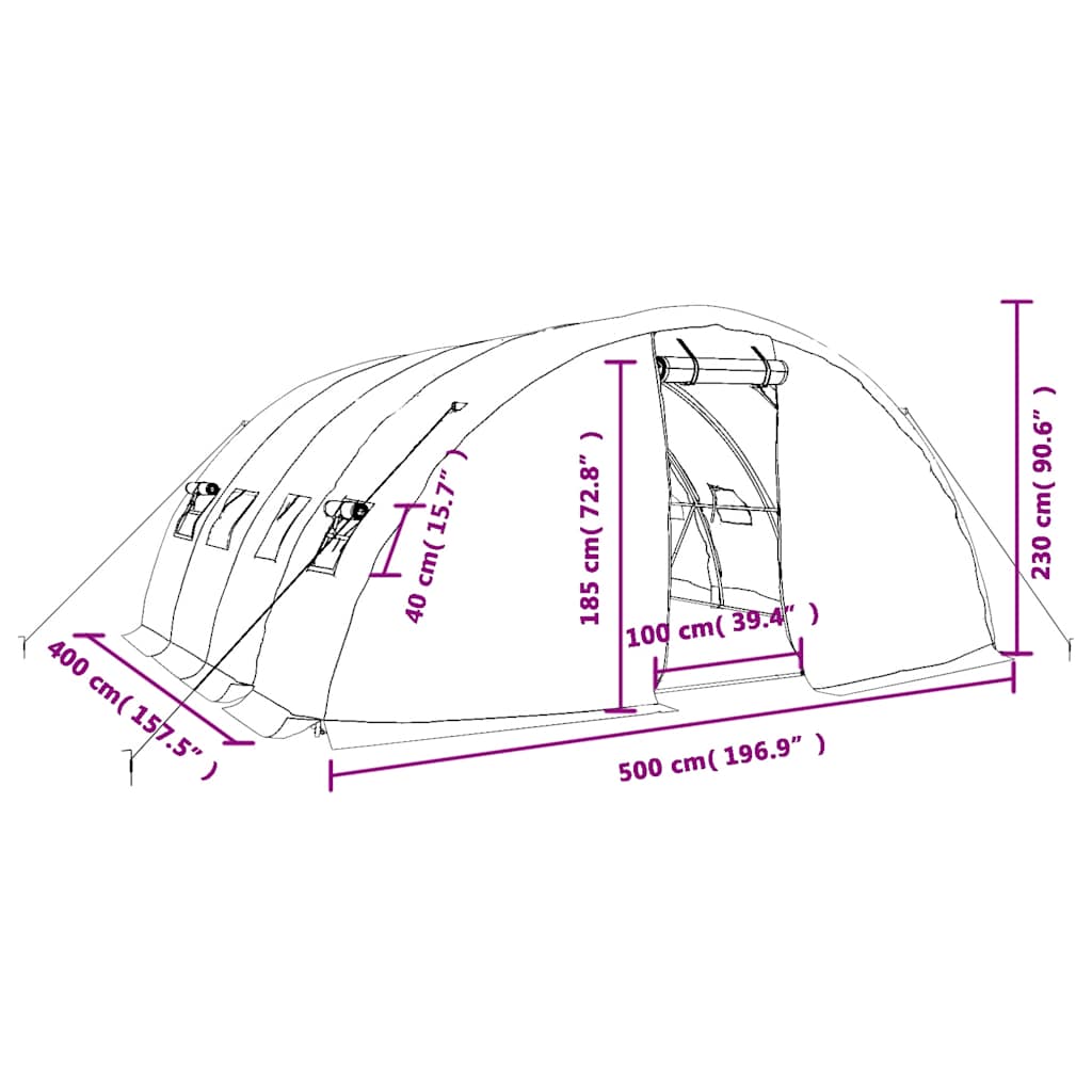 Växthus Med Stålram 20 M²