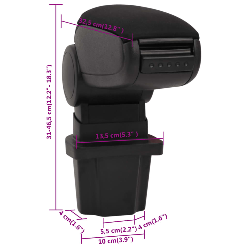 Armstöd till bil ,5x(31-46,5) cm ABS