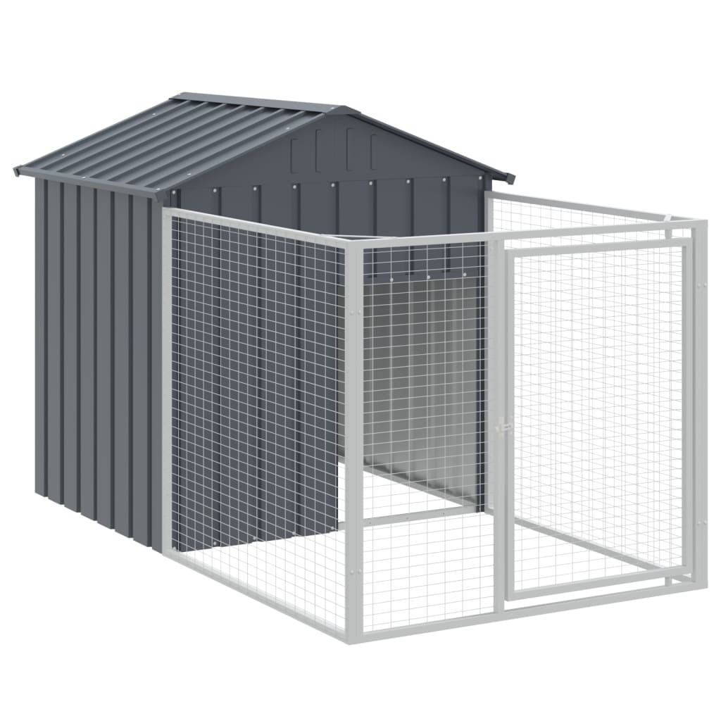 Hundkoja med tak galvaniserat