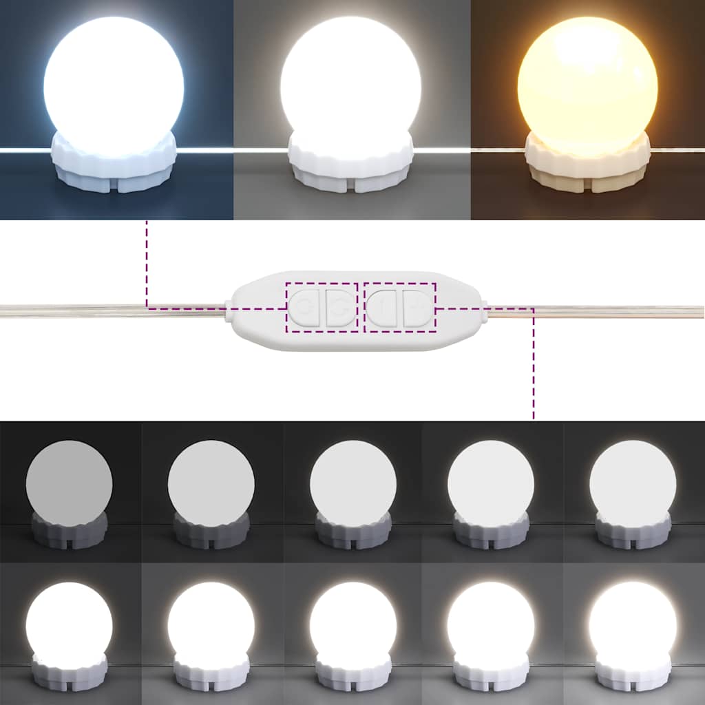 Väggspegel med LED-belysning glas oval