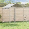 Hundgård med tak silver10x2x2, galvaniserat
