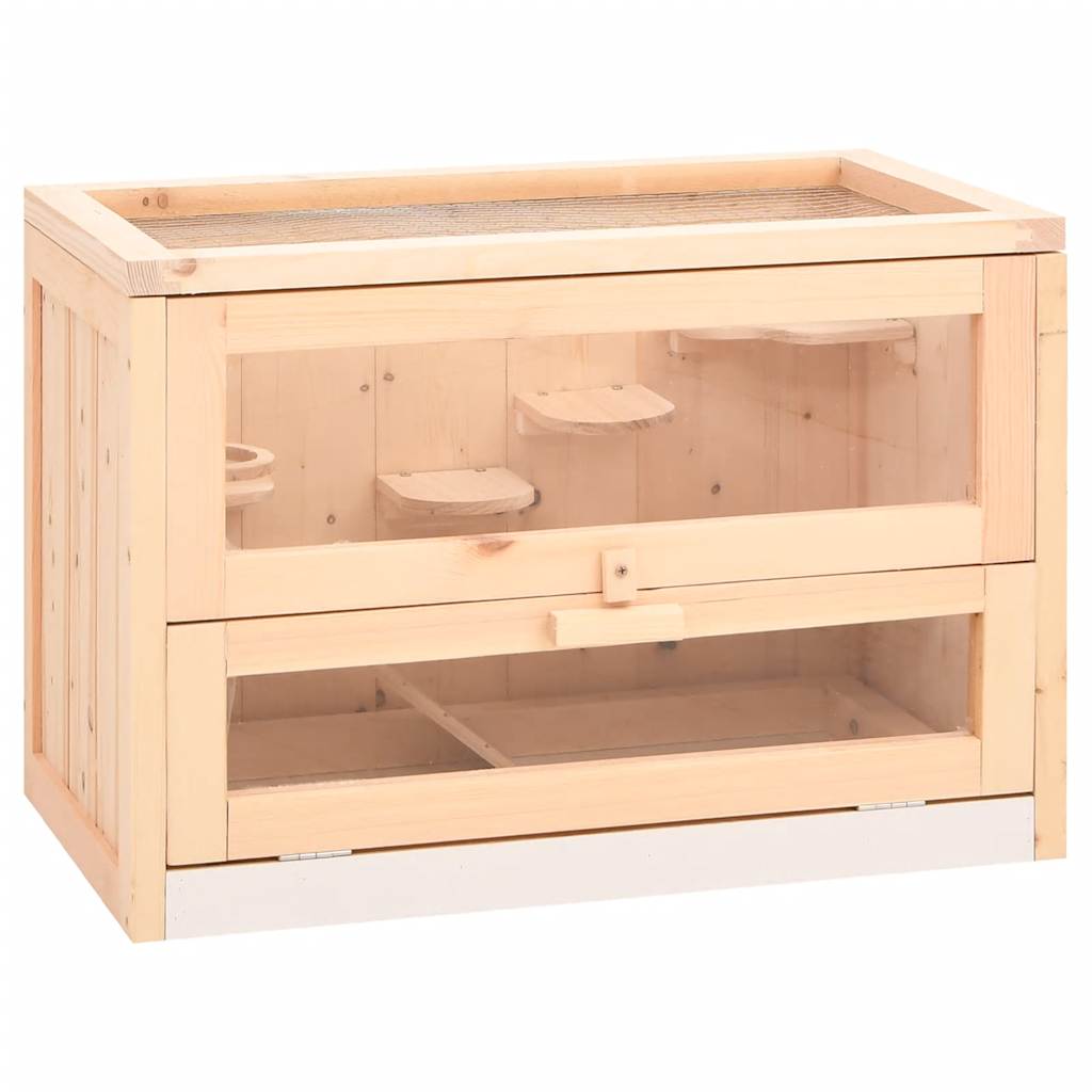 Hamsterbur massivt granträ