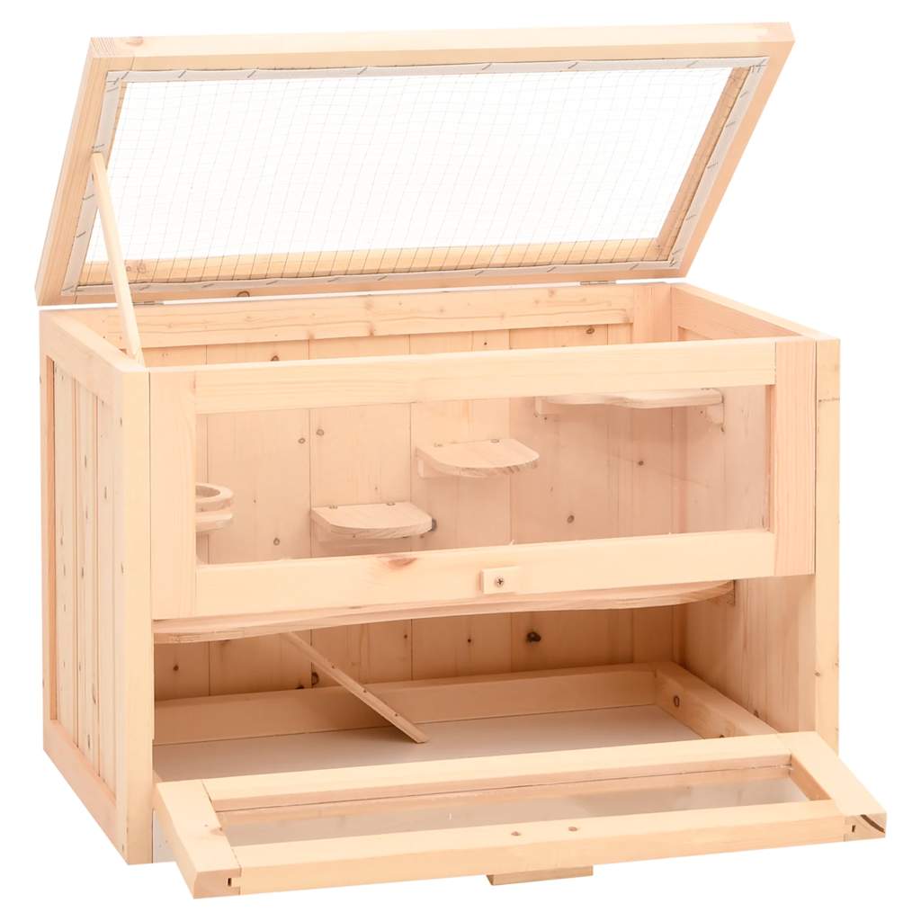 Hamsterbur massivt granträ