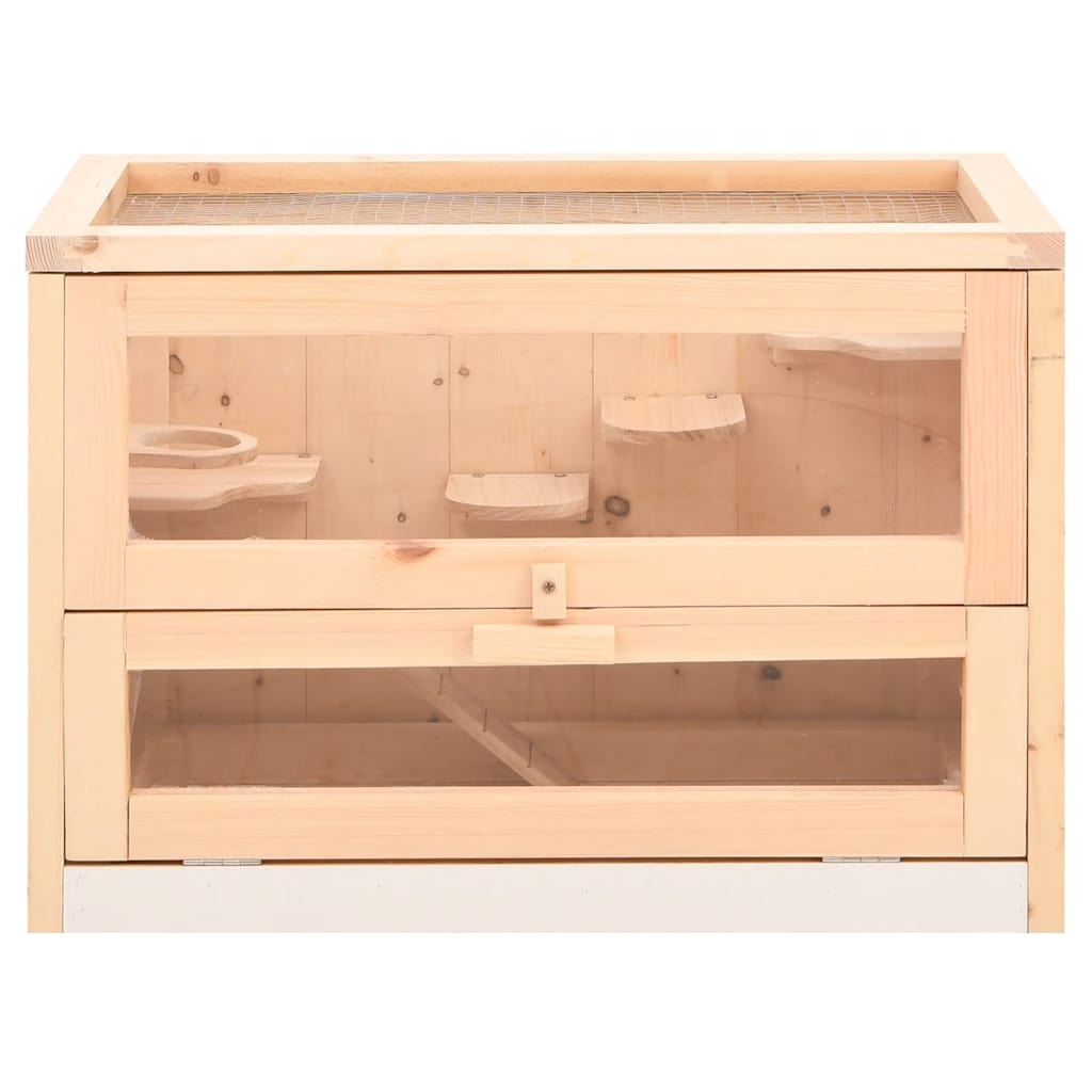 Hamsterbur massivt granträ