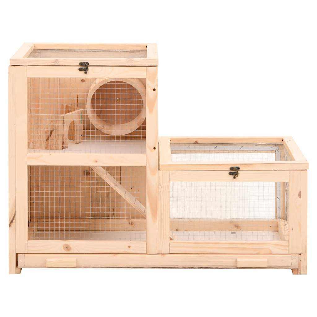 Hamsterbur massivt granträ