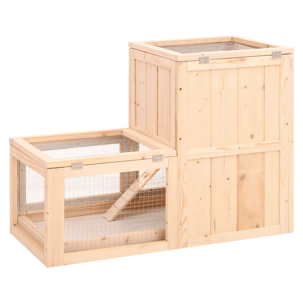 Hamsterbur massivt granträ