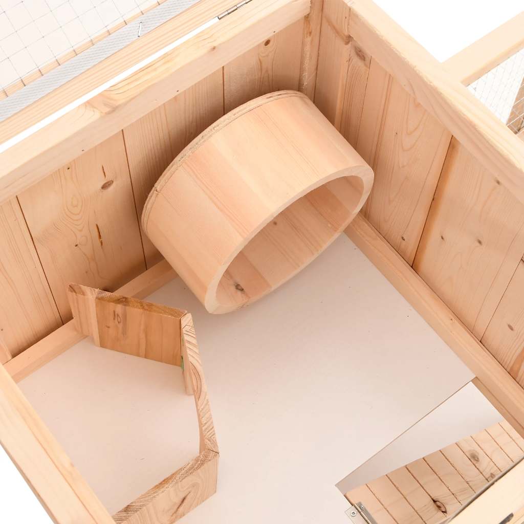 Hamsterbur massivt granträ