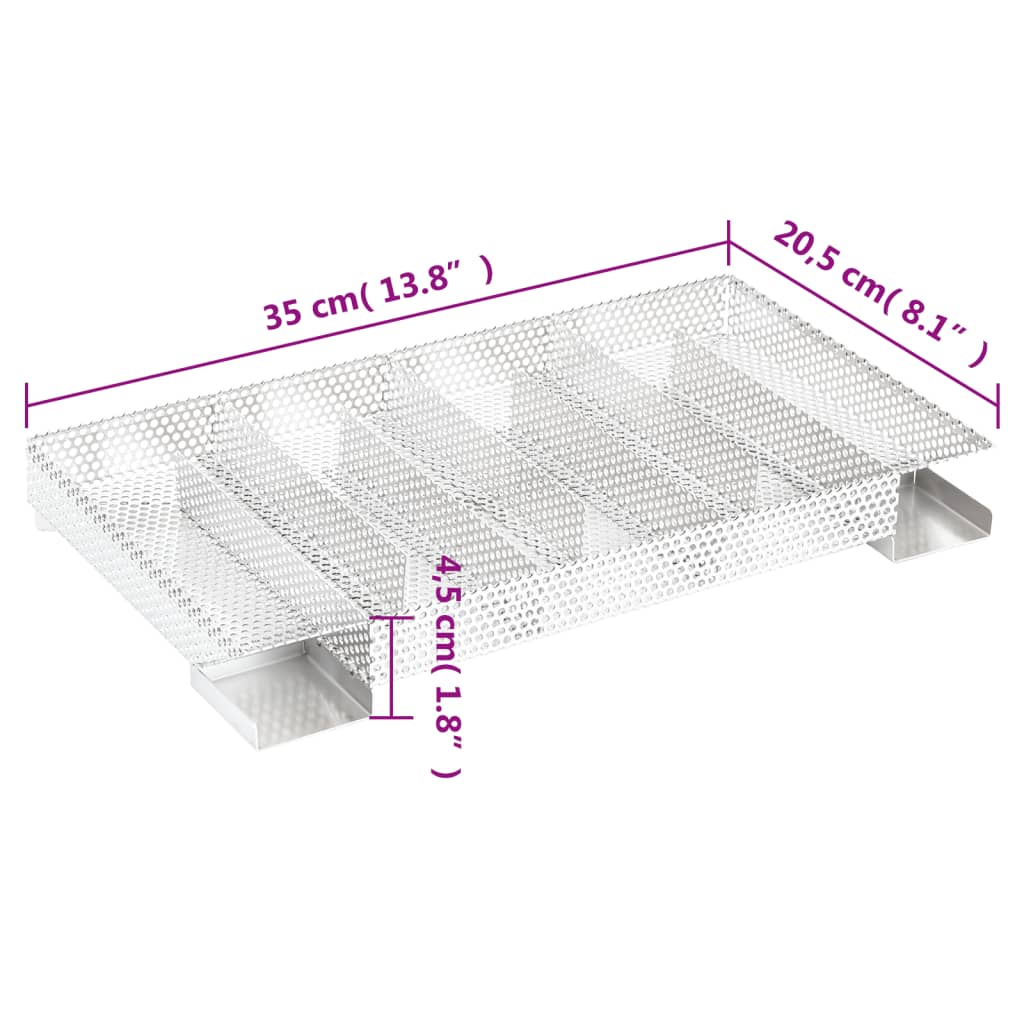 Kallröksgenerator 8-kammare 35 cm rostfritt stål