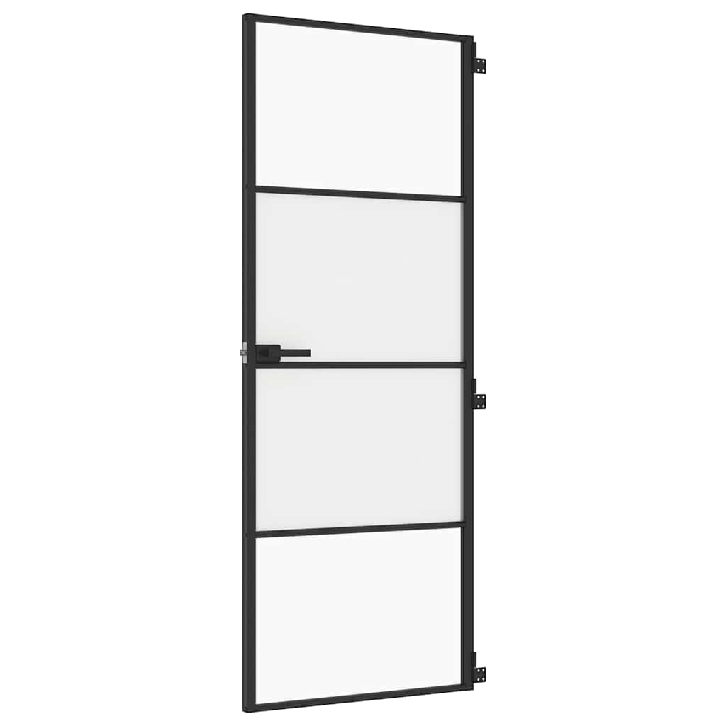 Innerdörr , härdat glas och aluminium slim