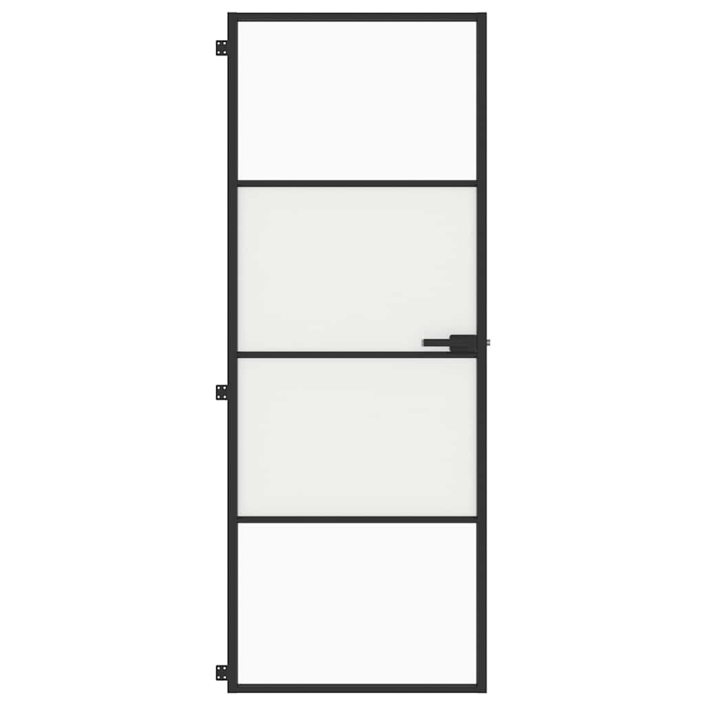 Innerdörr , härdat glas och aluminium slim