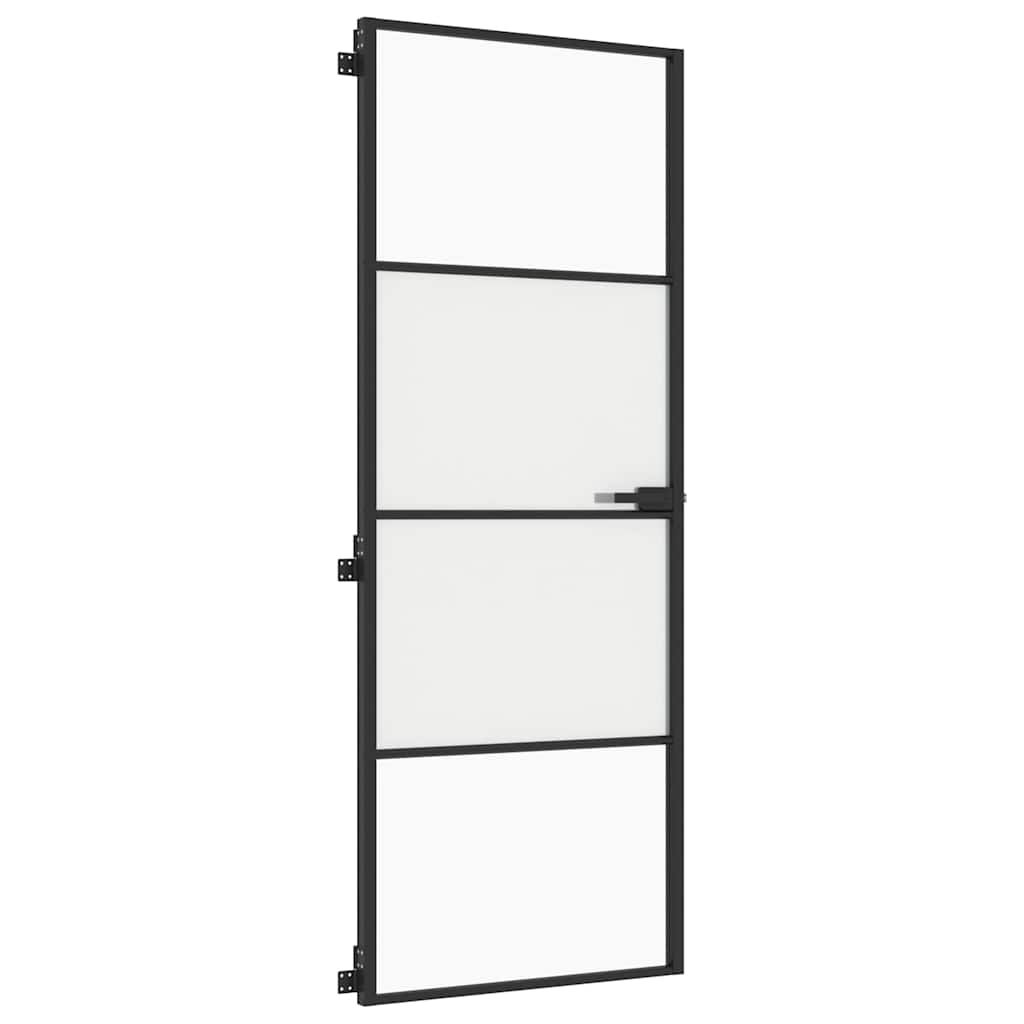 Innerdörr , härdat glas och aluminium slim