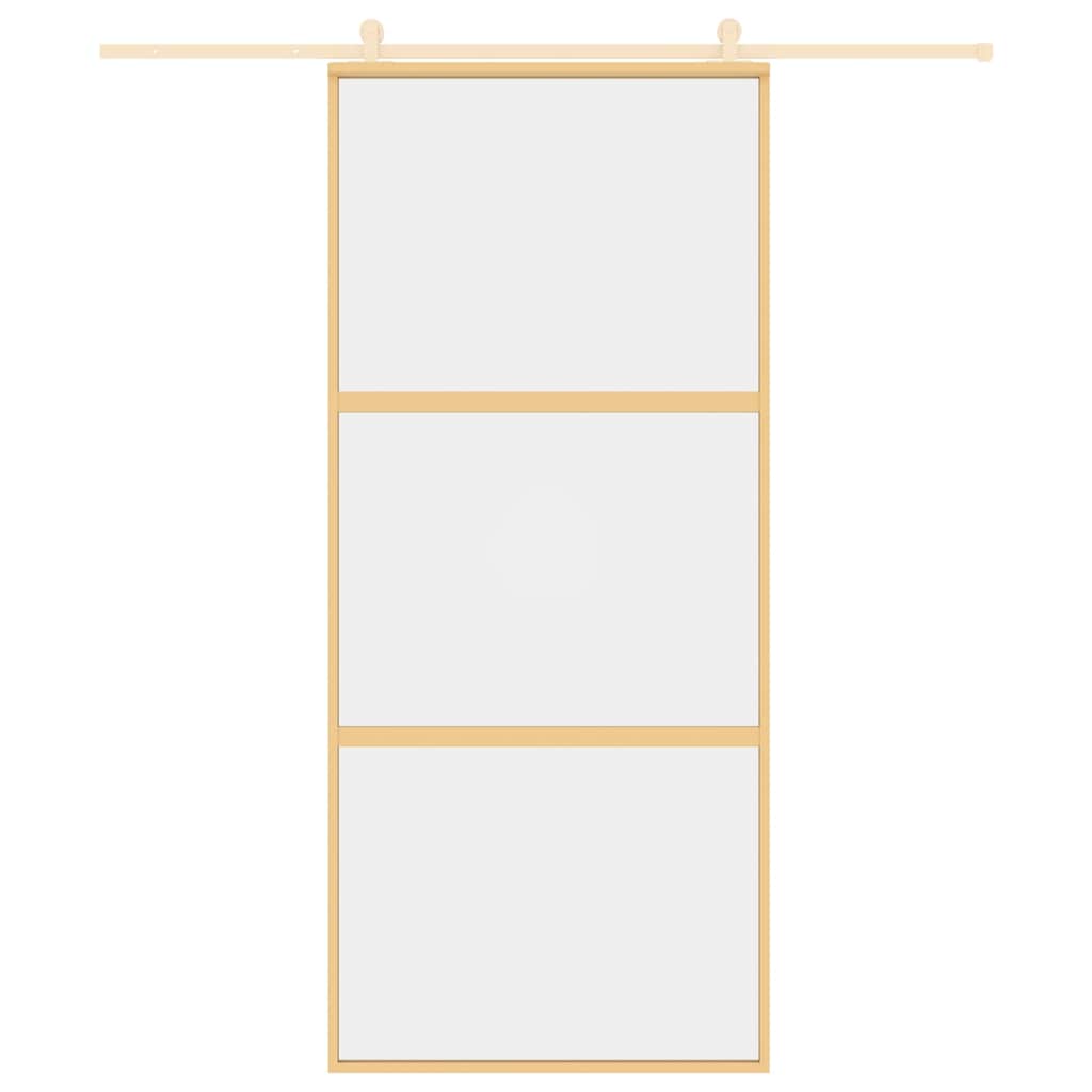 Skjutdörr klart ESG-glas och aluminium