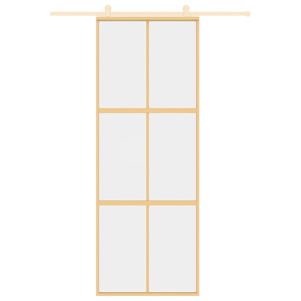 Skjutdörr klart ESG-glas och aluminium