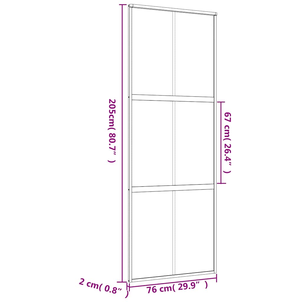 Skjutdörr klart ESG-glas och aluminium