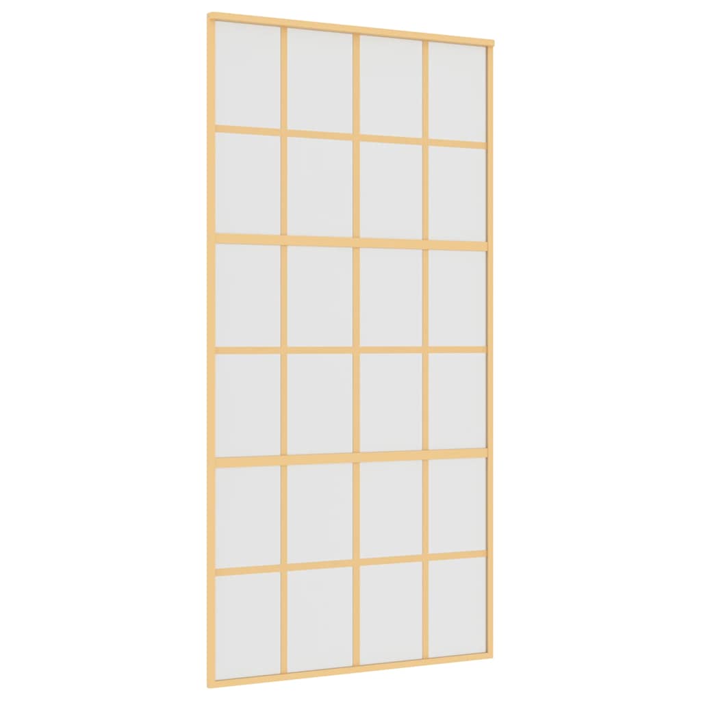 Skjutdörr 102, frostat ESG-glas och aluminium