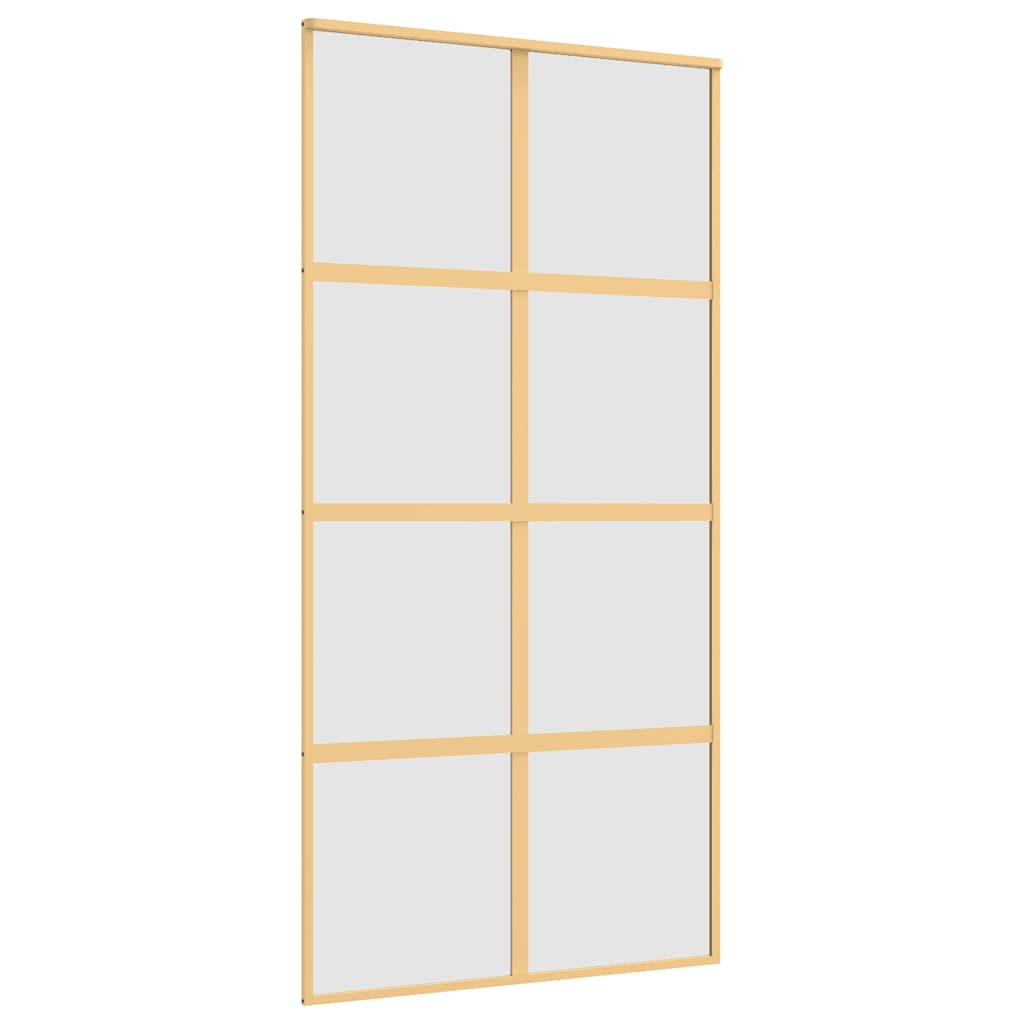 Skjutdörr 102, frostat ESG-glas och aluminium