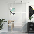 Skjutdörr 102, härdat glas och aluminium