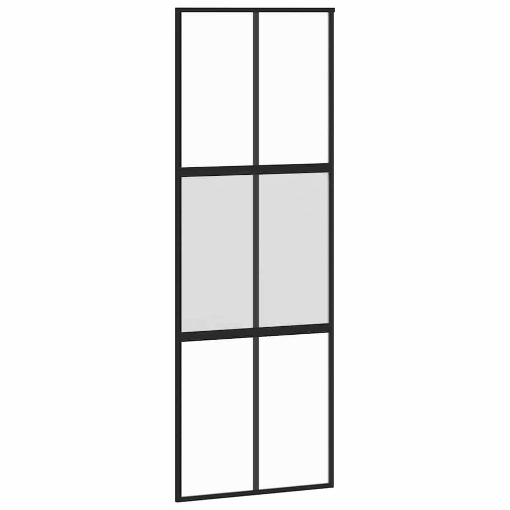 Skjutdörr härdat glas och aluminium