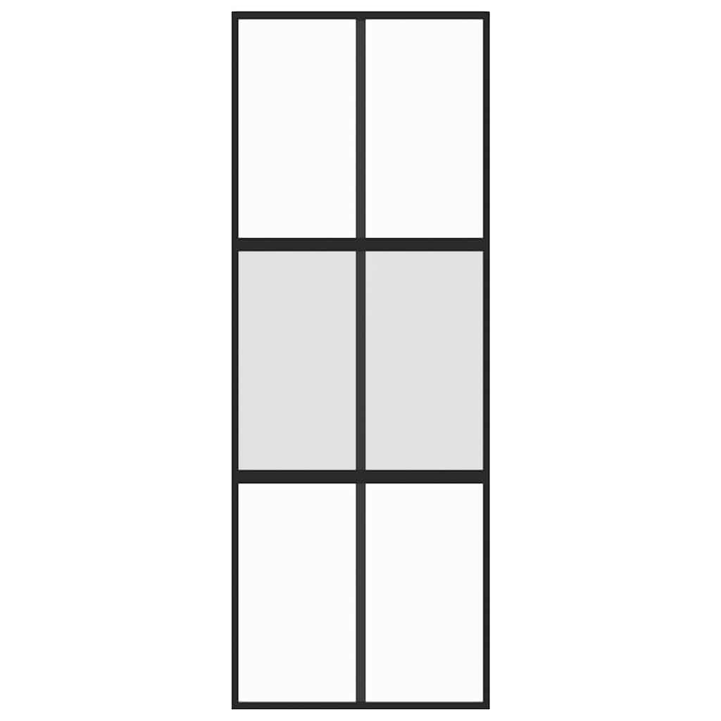 Skjutdörr härdat glas och aluminium
