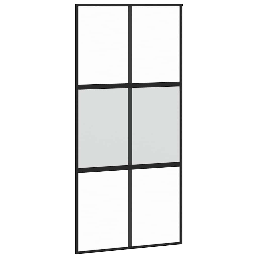 Skjutdörr 102, härdat glas och aluminium