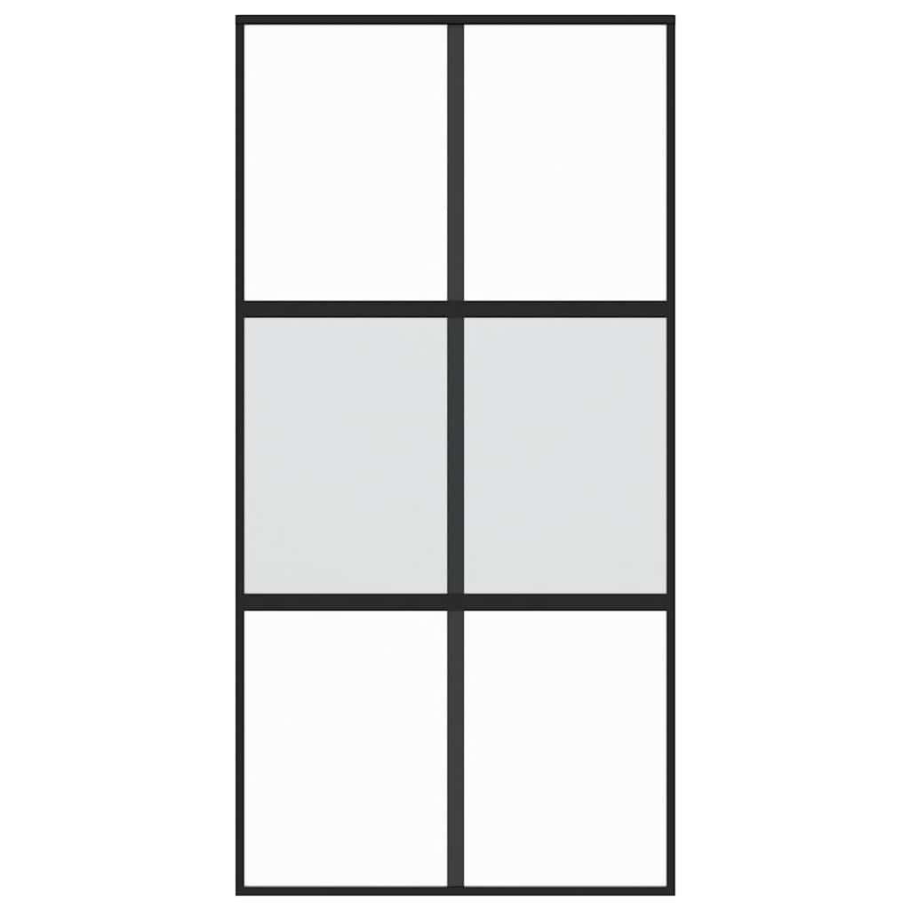 Skjutdörr 102, härdat glas och aluminium