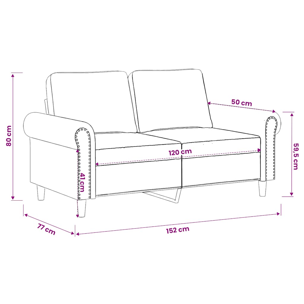 2-sitssoffa sammet