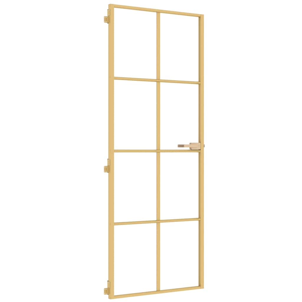 Innerdörr , härdat glas och aluminium slim