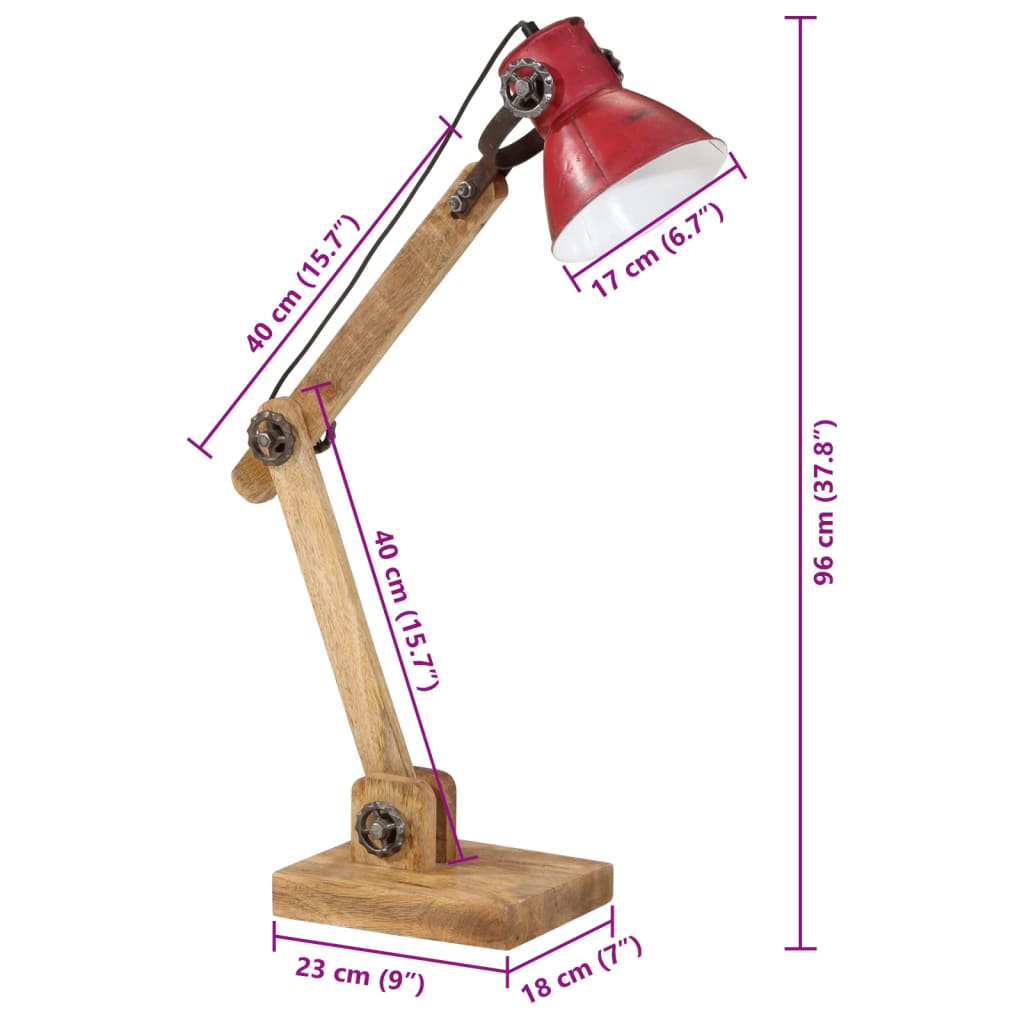 Skrivbordslampa 25 W Nött E27