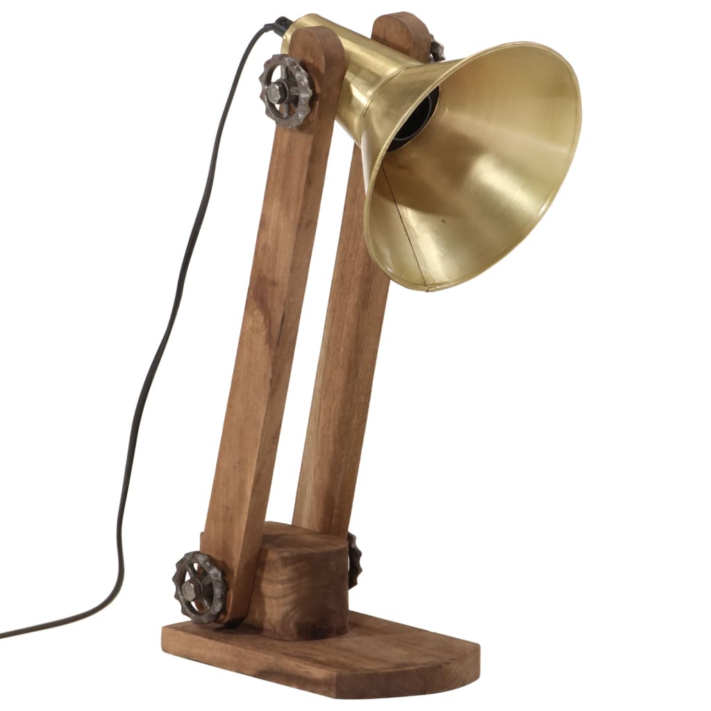 Skrivbordslampa 25 W antik mässing E27
