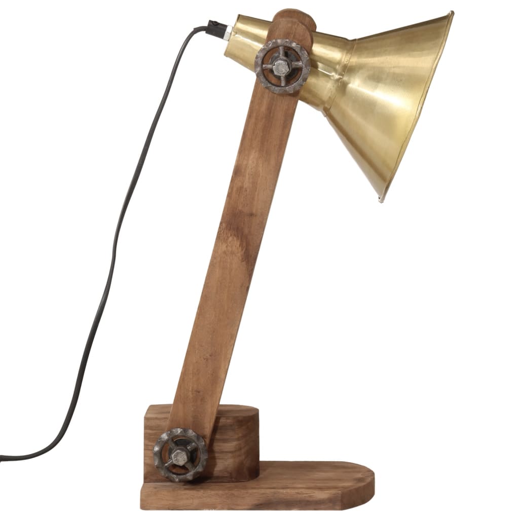Skrivbordslampa 25 W antik mässing E27