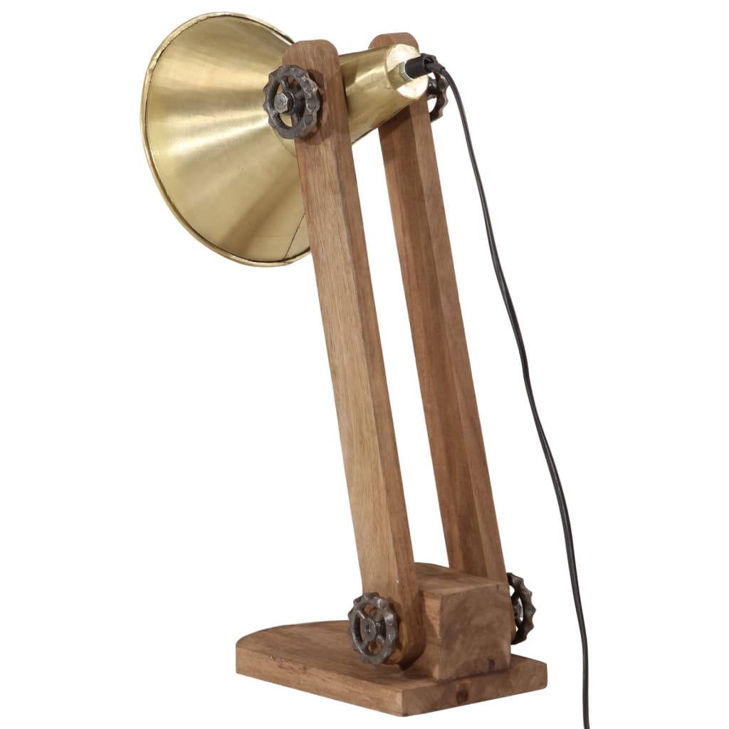 Skrivbordslampa 25 W antik mässing E27