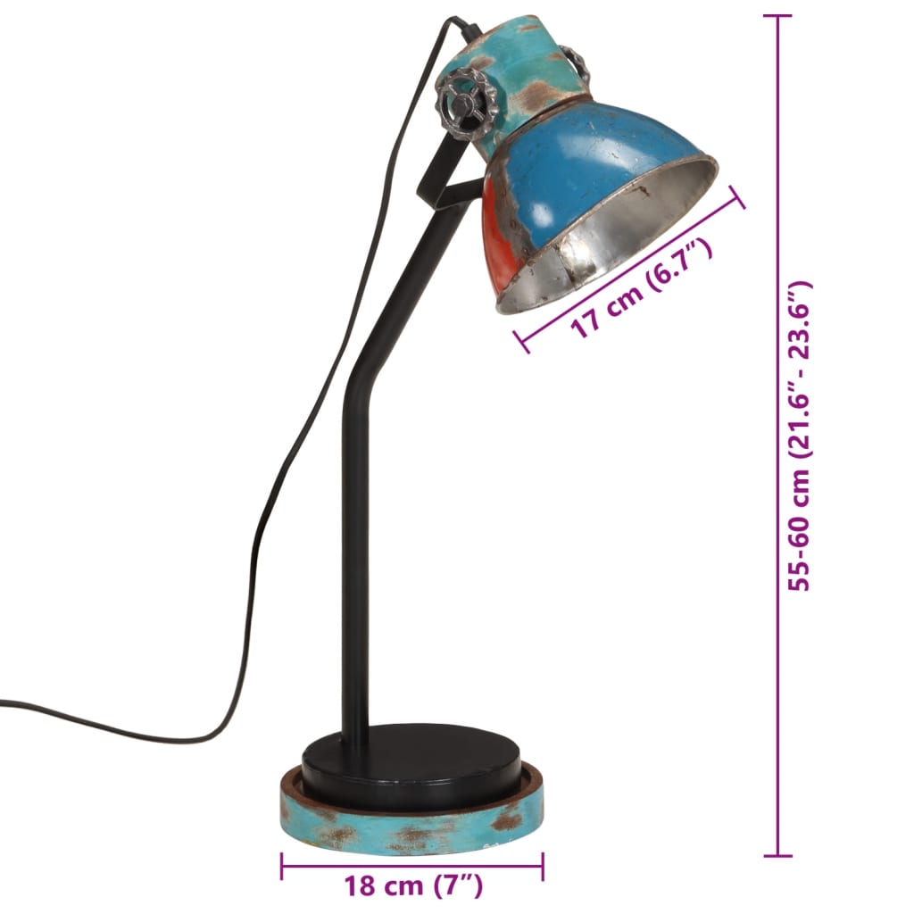 Skrivbordslampa 25 W flerfärgad E27
