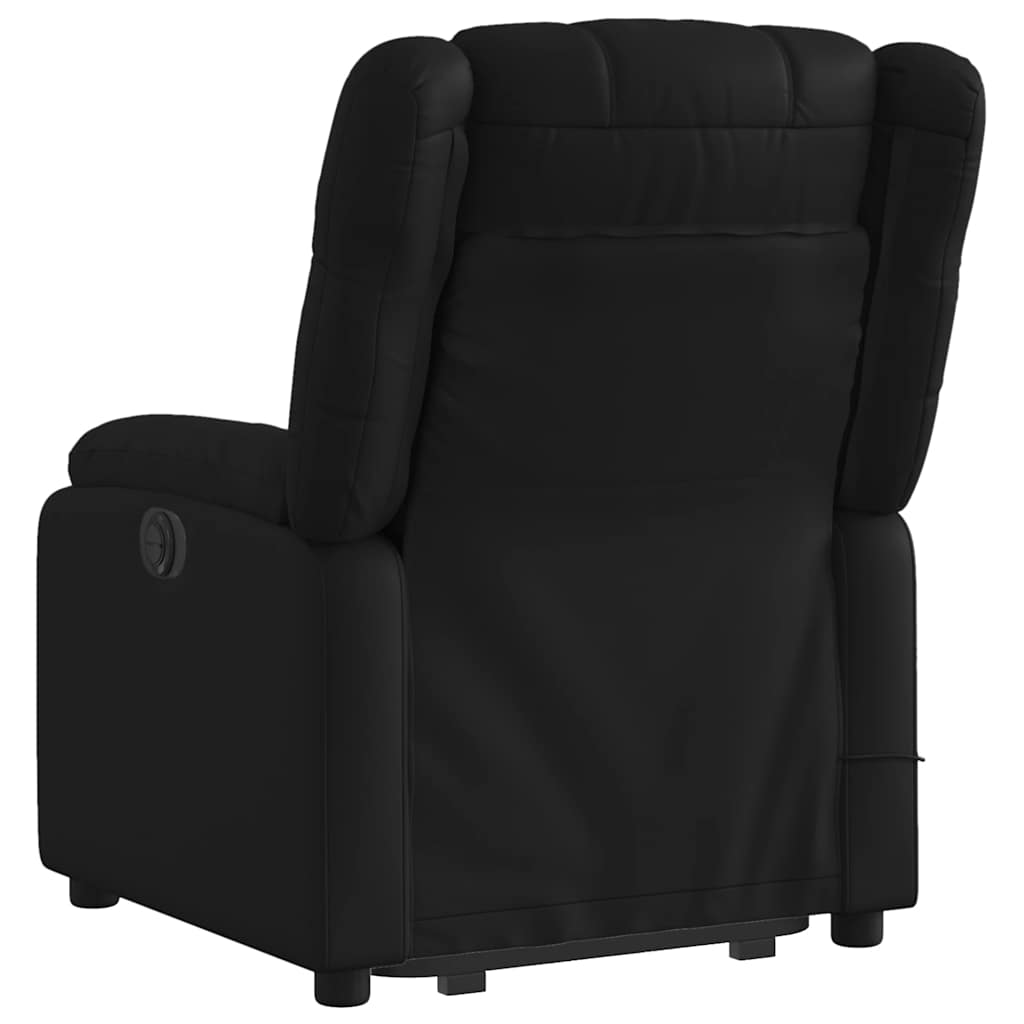Massagefåtölj med uppresningshjälp konstläder