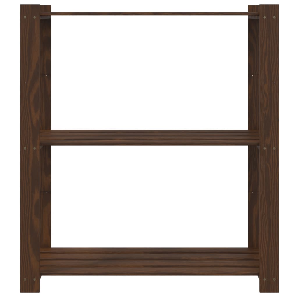 Förvaringshylla 3 hyllplan 80x38x90 massiv furu