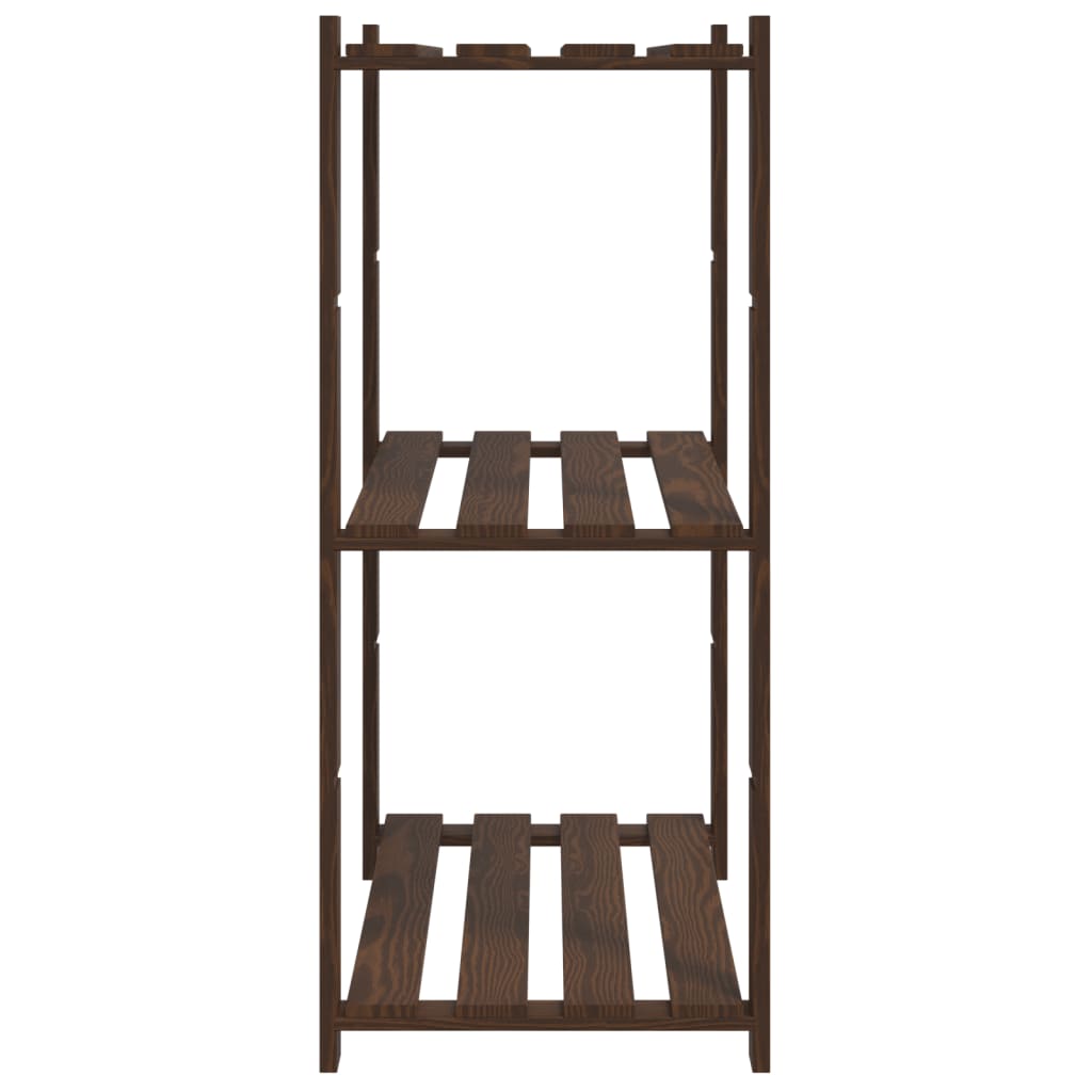 Förvaringshylla 3 hyllplan 80x38x90 massiv furu