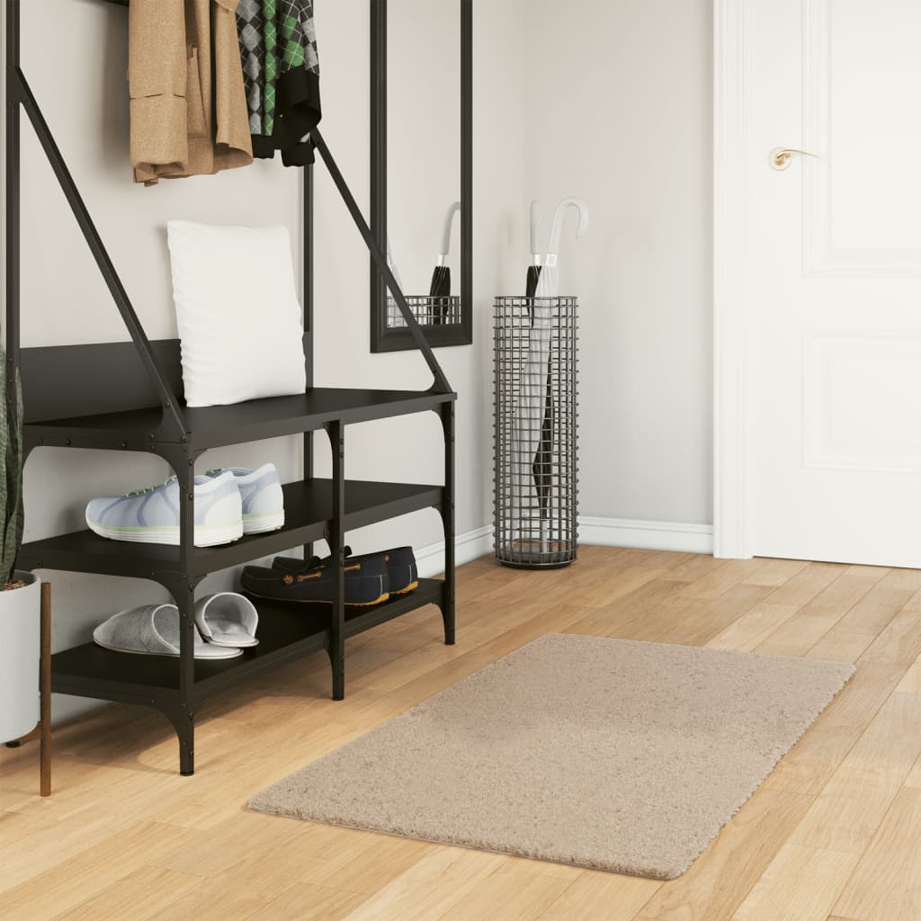 Mjuk matta HUARTE med kort lugg tvättbar sandbeige