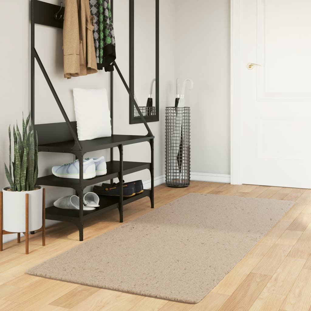 Mjuk matta HUARTE med kort lugg tvättbar sandbeige