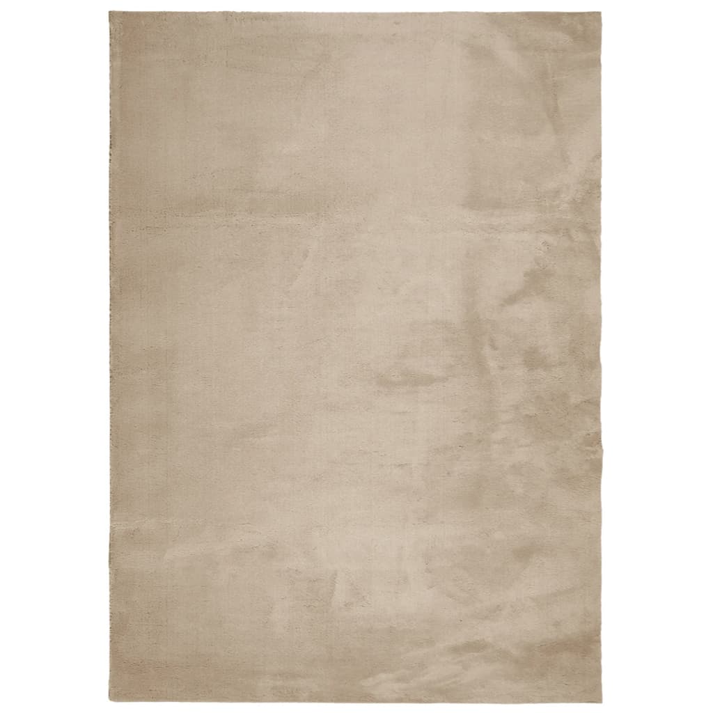 Mjuk matta HUARTE med kort lugg tvättbar sandbeige