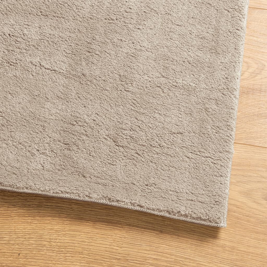 Mjuk matta HUARTE med kort lugg tvättbar sandbeige