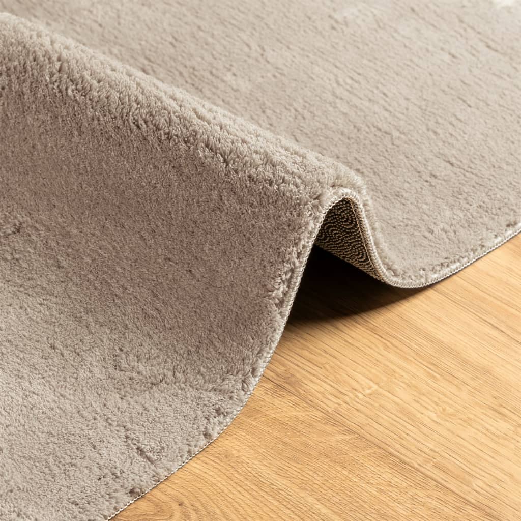 Mjuk matta HUARTE med kort lugg tvättbar sandbeige
