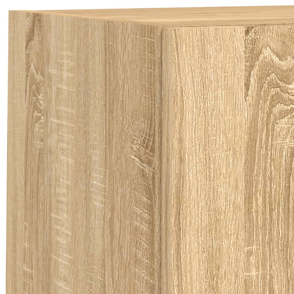 Tv-bänk med LED-belysning 2 st -ek