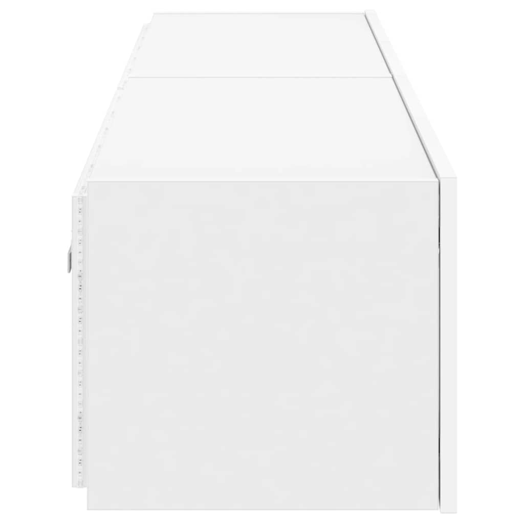 Väggmonterad TV-Bänk LED 2 st